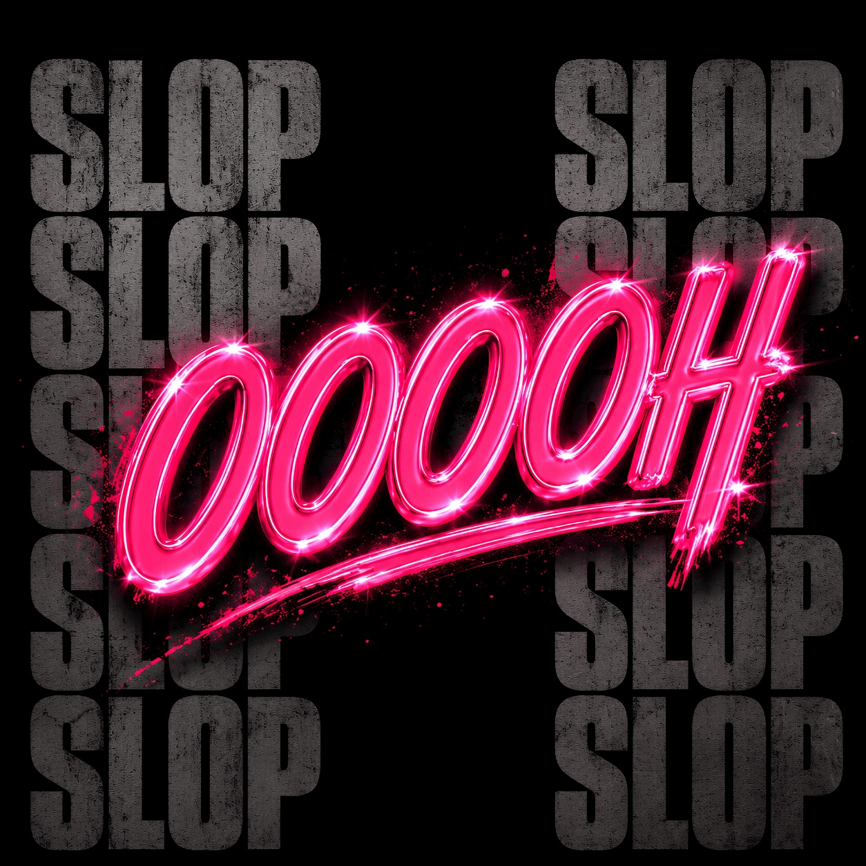 A glowing neon fairground sign